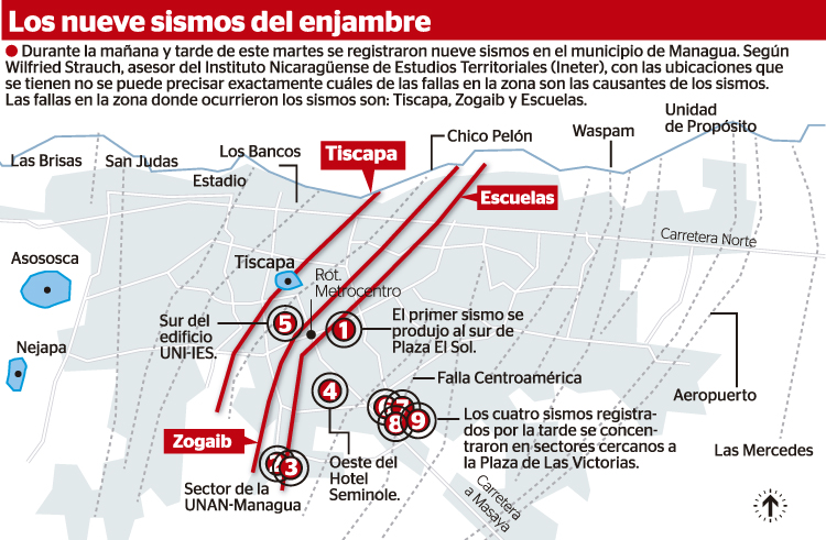 Managua alerta por enjambre