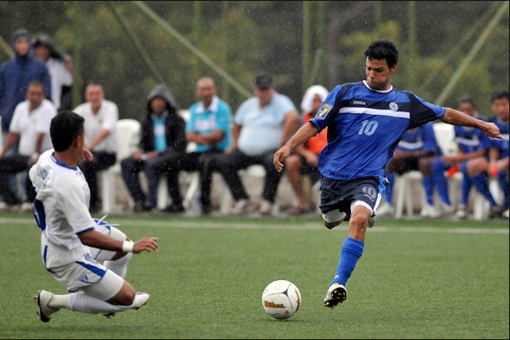 Juan Barrera en un partido amistoso contra Honduras sub-20 en el 2010 LA PRENSA/Archivo.