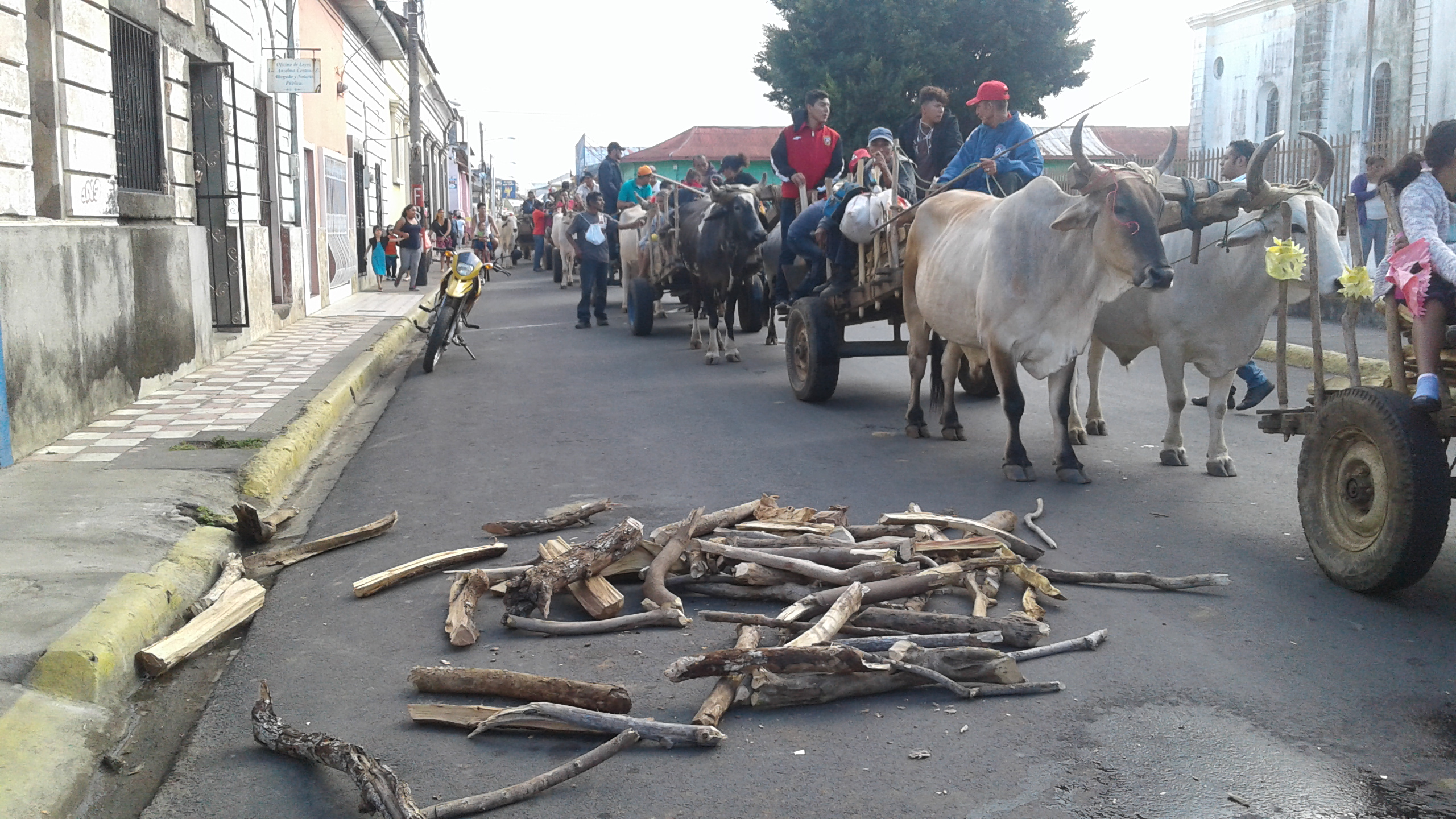 Carretas peregrinas en Diriamba