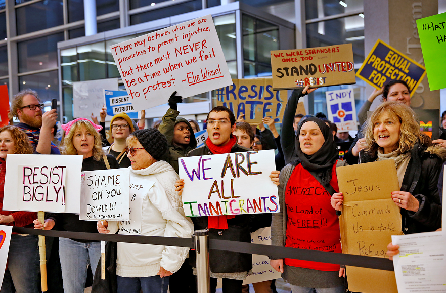 Protestas contra decreto de Donald Trump