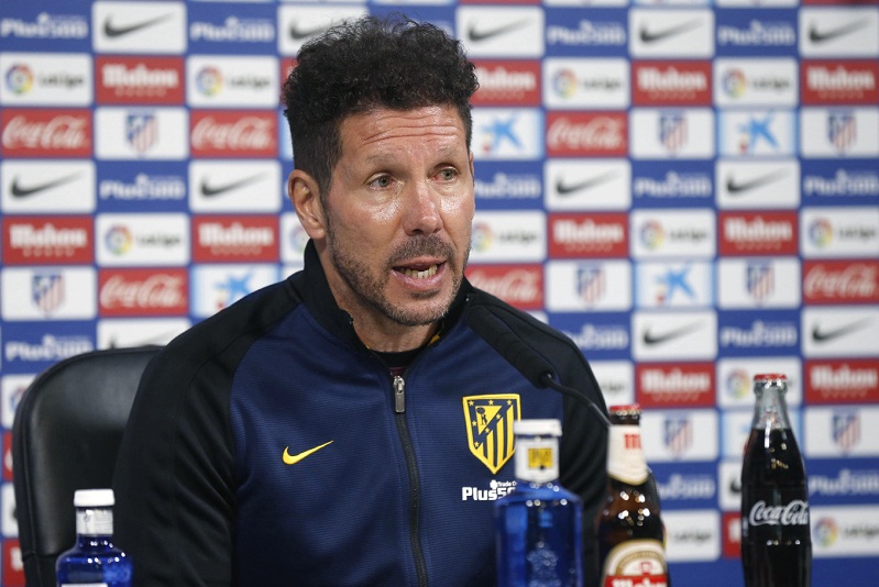Diego Cholo Simeone habla previo a la semifinal de Copa del Rey. LA PRENSA/EFE/Kiko Huesca