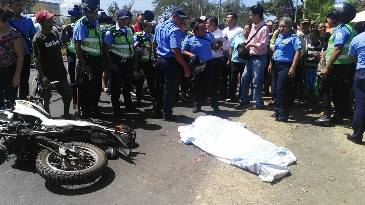 Una policía muere en accidente de tránsito en Managua