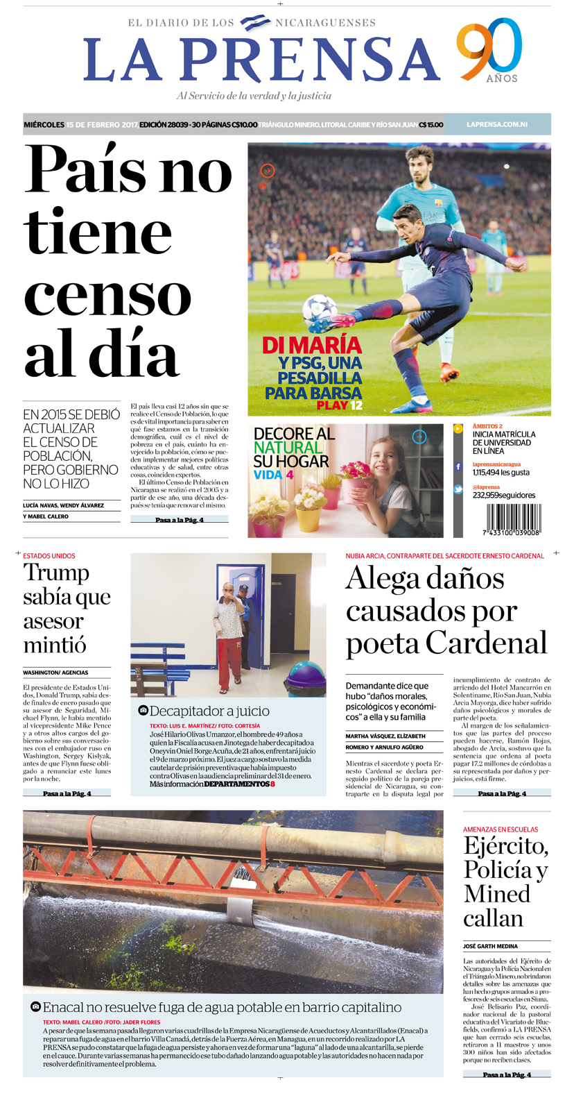 Portada Impresa 15-02-2017