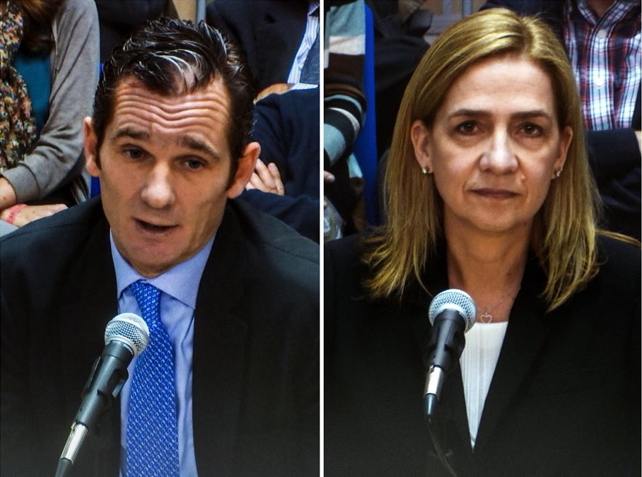 Fotografías de archivo de la Infanta Cristina y su esposo Iñaki Urdangarin, durante el juicio del caso Nóos. EFE