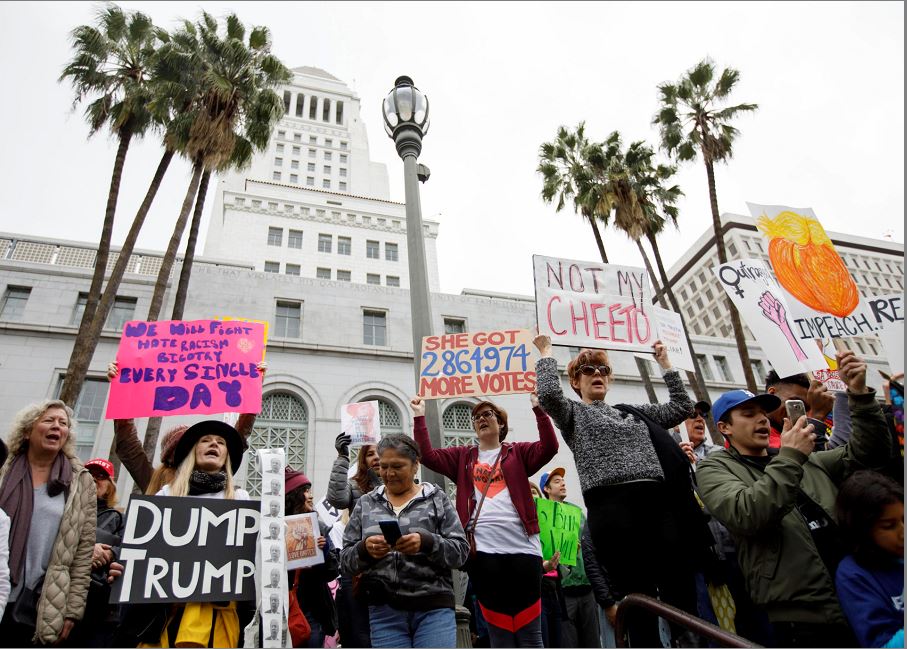 Protestan contra Trump en varias zonas de EE.UU.