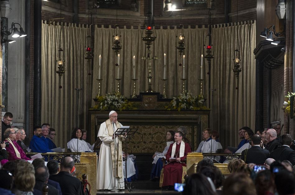 Iglesia anglicana, papa Francisco