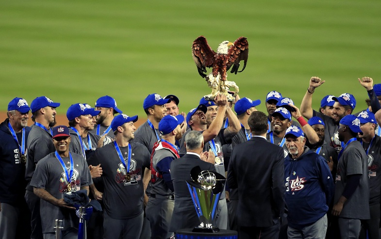 Estados Unidos derrotó 8-0 a Puerto Rico en la final del Clásico Mundial de Beisbol 2017. LA PRENSA/EFE/MIKE NELSON