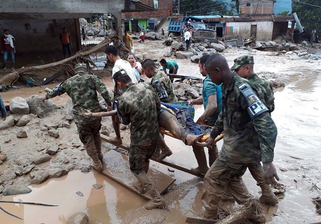 Avalancha en el sur de colombia