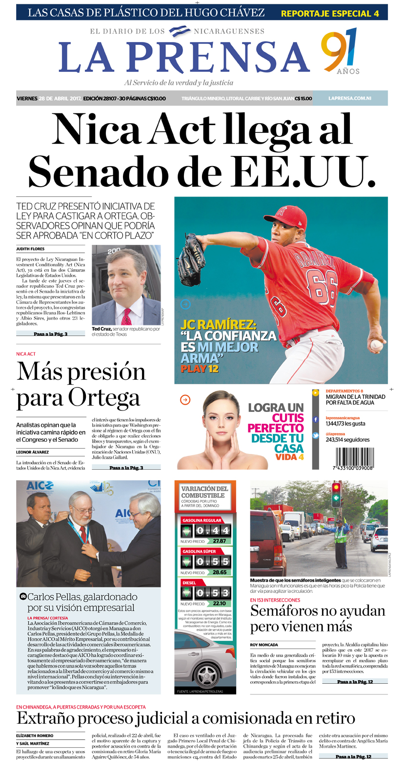 Portada impresa 28-04-2017