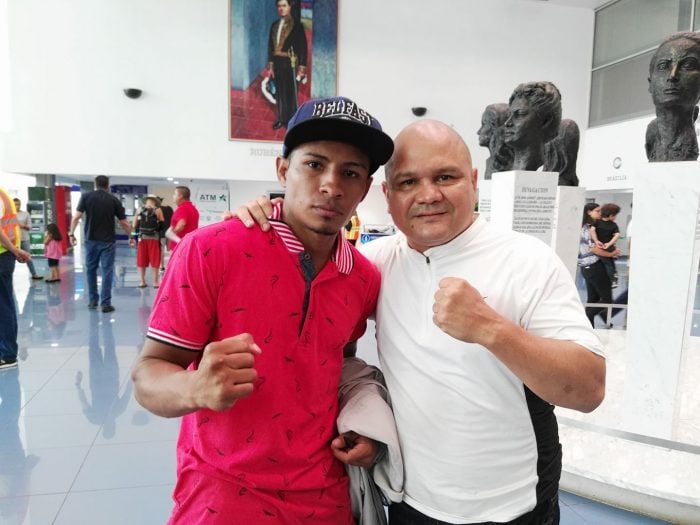 Yader Cardoza y su mánager Rosendo Álvarez. Foto: Bayron Saavedra.