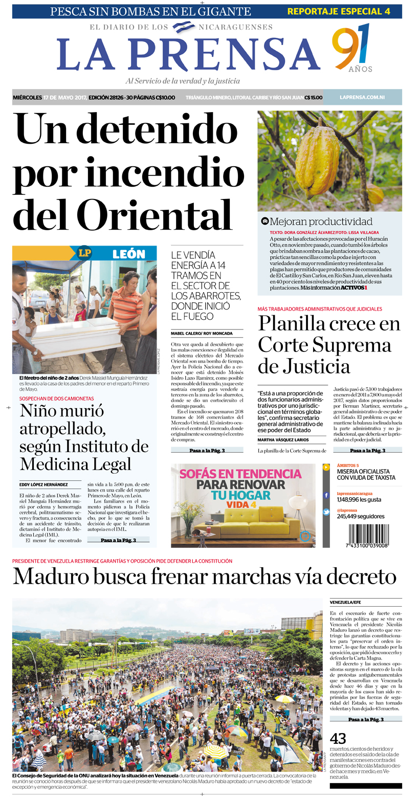 Portada impresa 17-05-2017