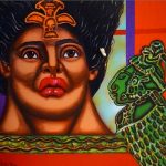 El vuelo de Camila, pintura de Robert Barberena de la Rocha. LAPRENSA/ARNULFO AGÜERO