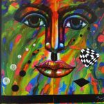 Mundos paralelos,obra del pintor Robert Barberena. LAPRENSA/Arnulfo Agüero
