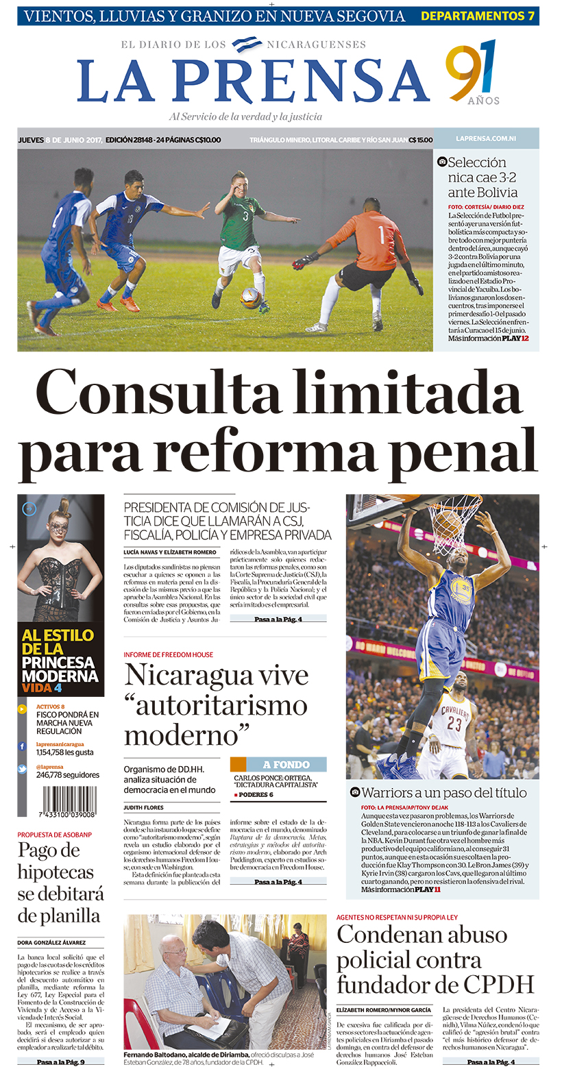 Portada impresa 08-06-2017
