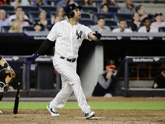 Aaron Hicks fue el protagonista por los Yanquis de Nueva York. LA PRENSA/AP/Frank Franklin II