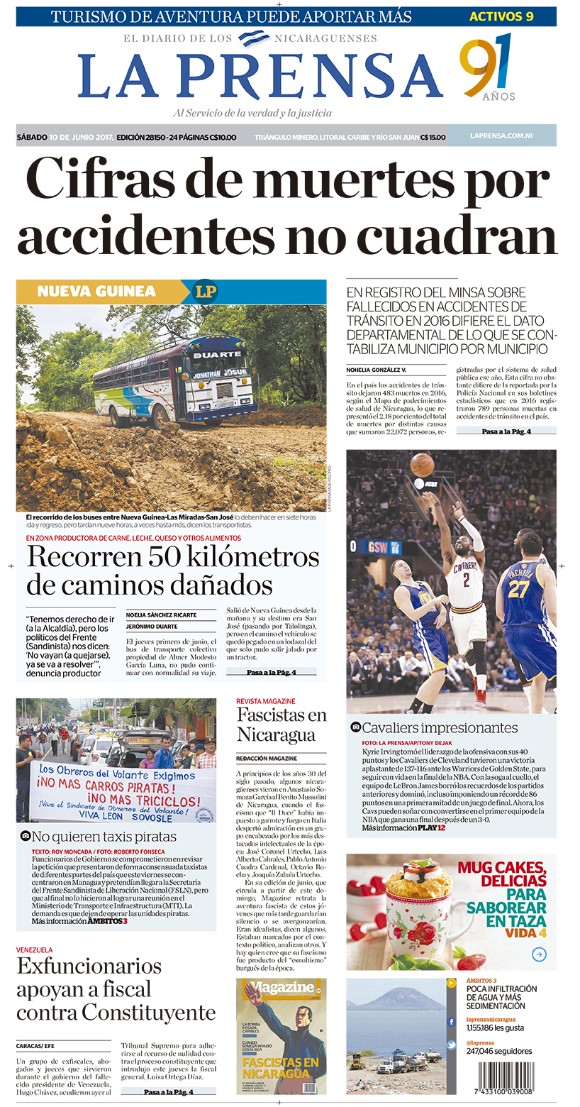 Portada impresa 10-06-2017