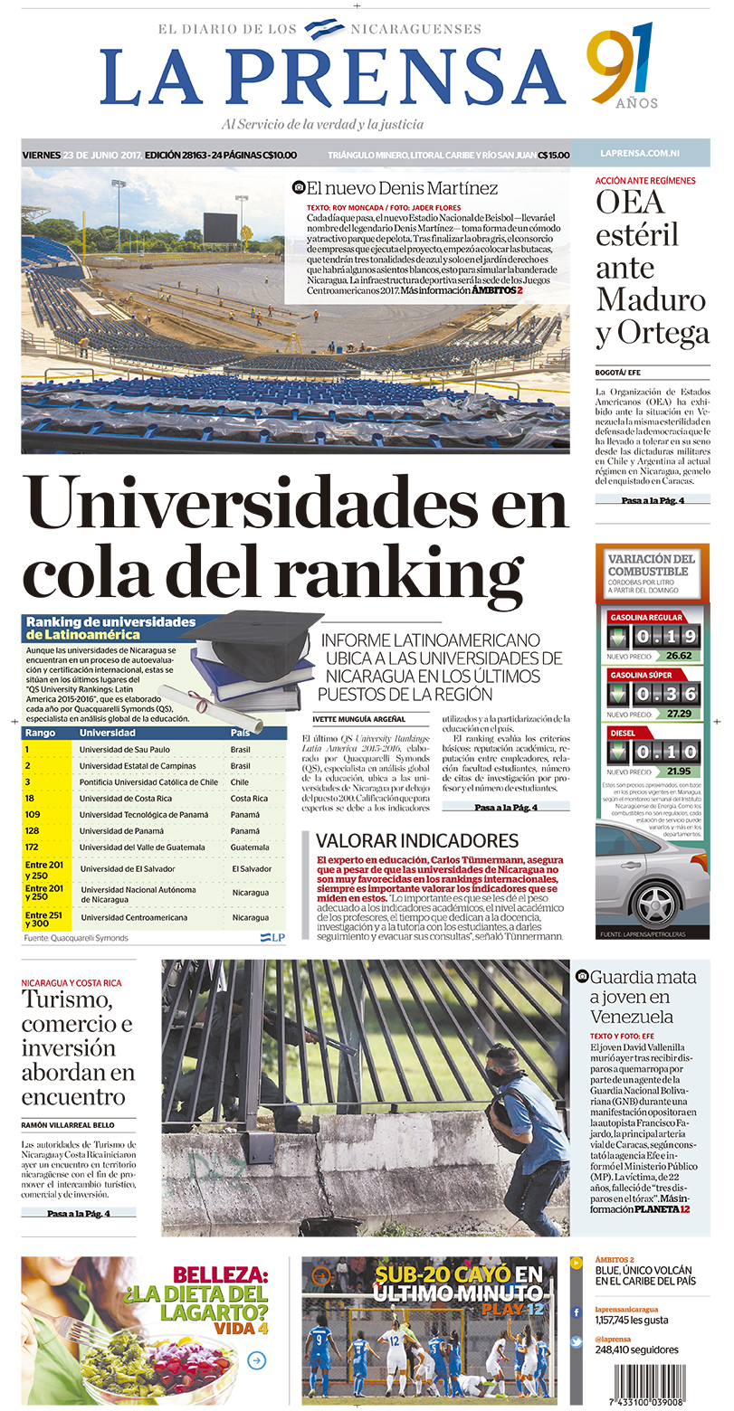Portada impresa 23-06-2017