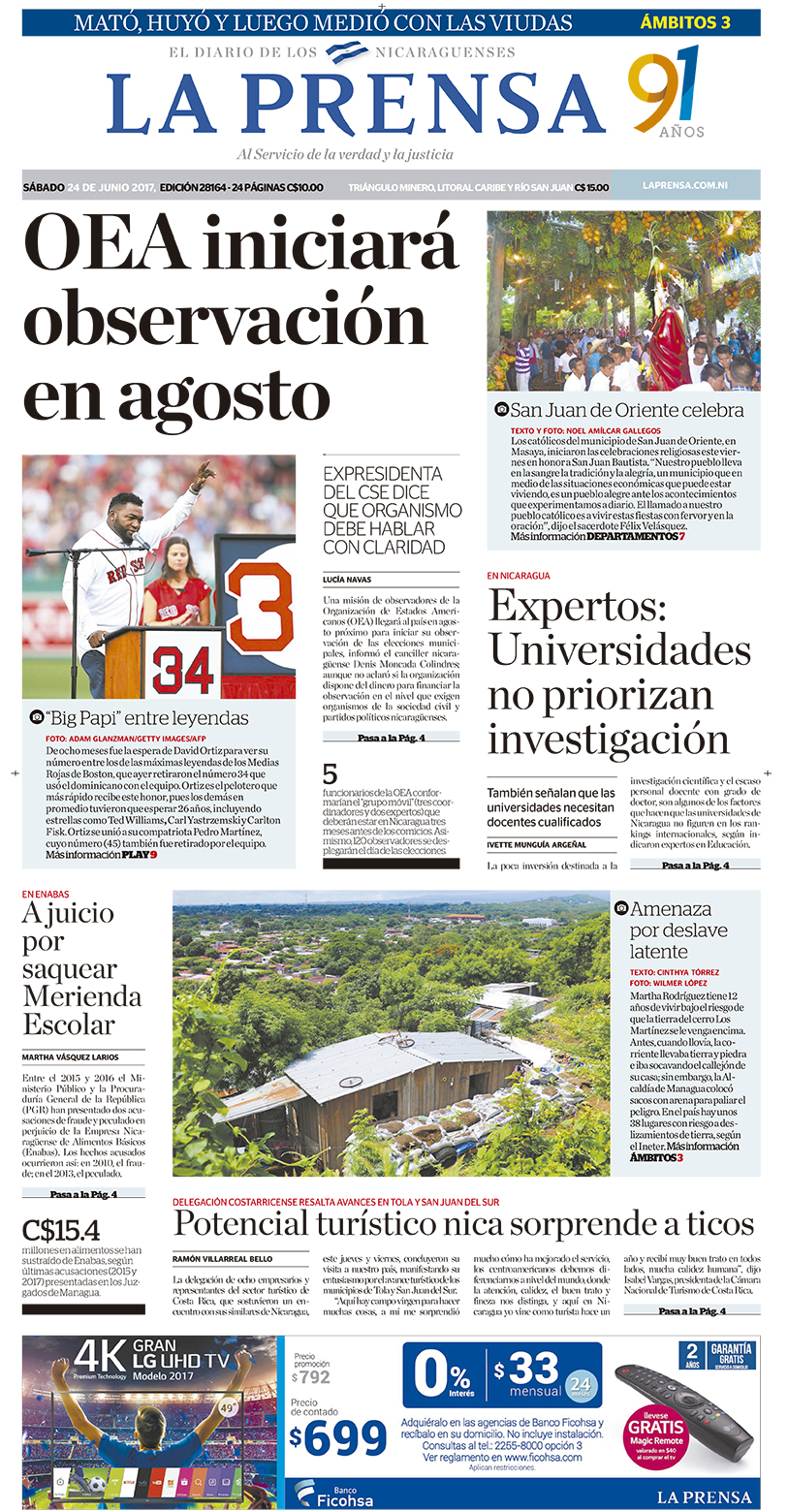 Portada impresa 24-06-2017