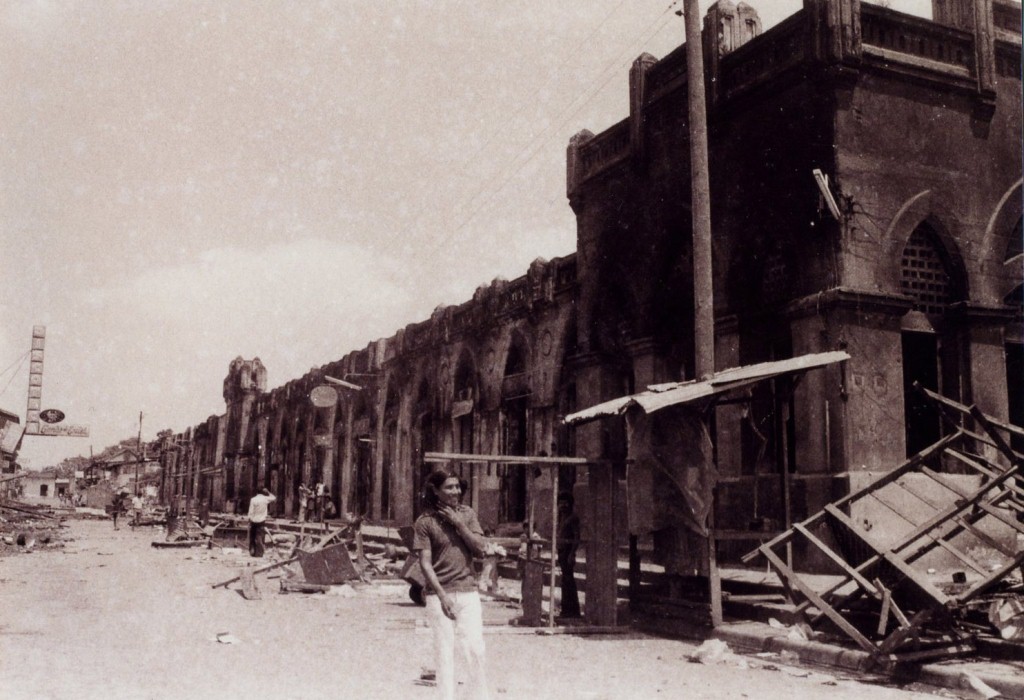 Mercado Municipal de Masaya, durante la guerra insurreccional en 1979. LAPRENSA/CORTESÍA/RIVITAS