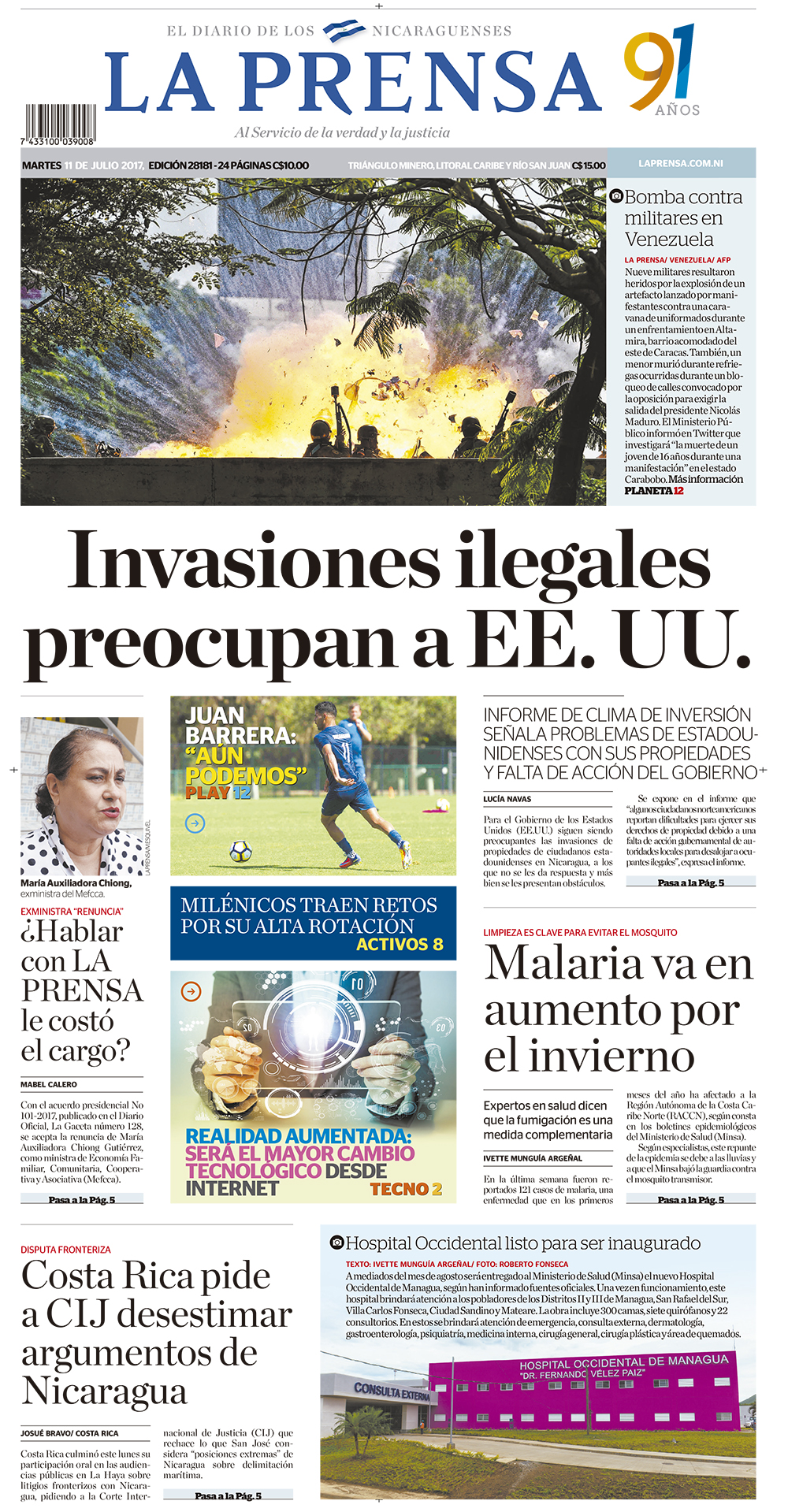 Portada impresa 11-07-2017