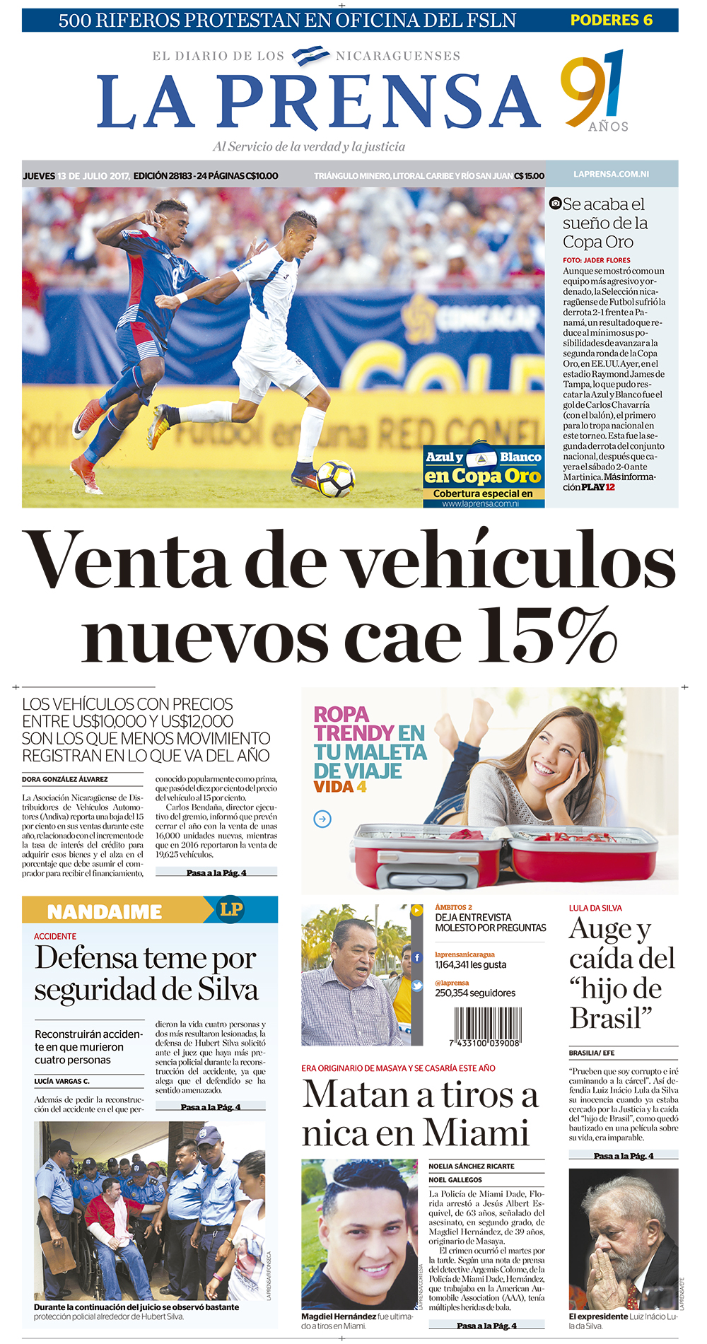 Portada impresa 13-07-2017