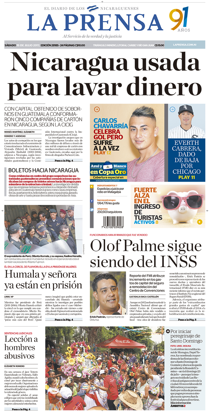 Portada impresa 15-07-2017