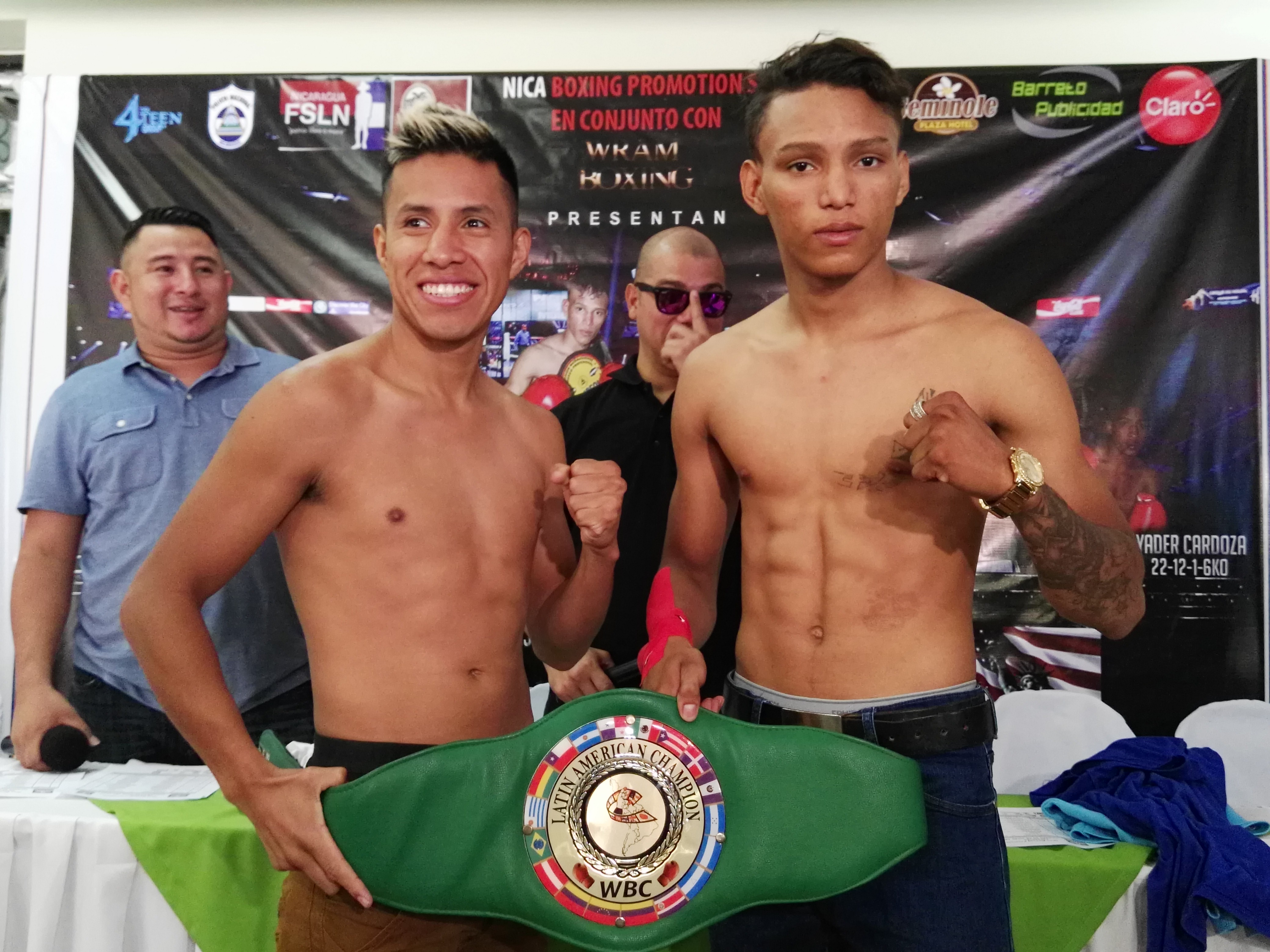 El boxeador José Martín Tecuapetla y el nicaragüense Cristofer Rosales se enfrentarán el 28 de julio en Managua. Foto: BAYRON SAAVEDRA/ LA PRENSA
