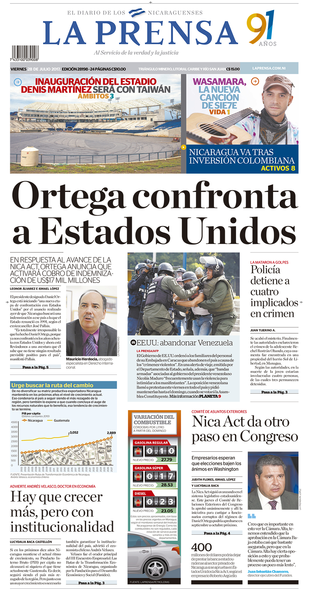 Portada impresa 28-07-2017
