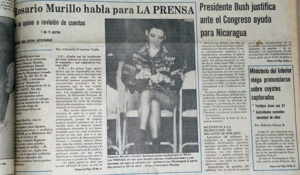 La última entrevista que Rosario Murillo le dio a LA PRENSA