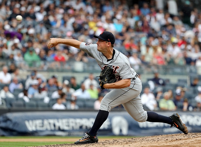 Jordan Zimmermann ponchó en seis ocasiones y venció a los Yanquis. LA PRENSA/Elsa/Getty Images/AFP