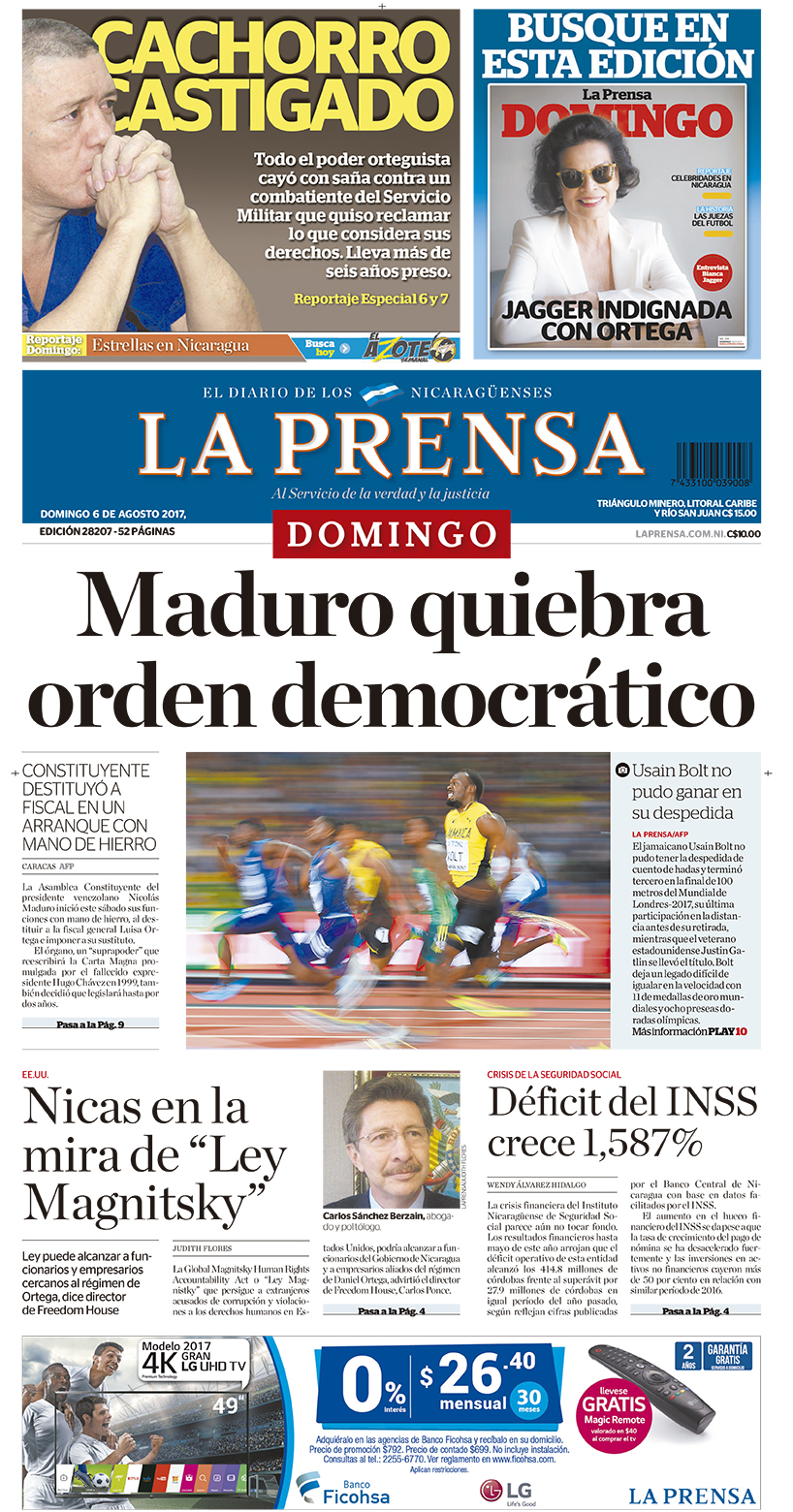 Portada impresa 06-08-2017