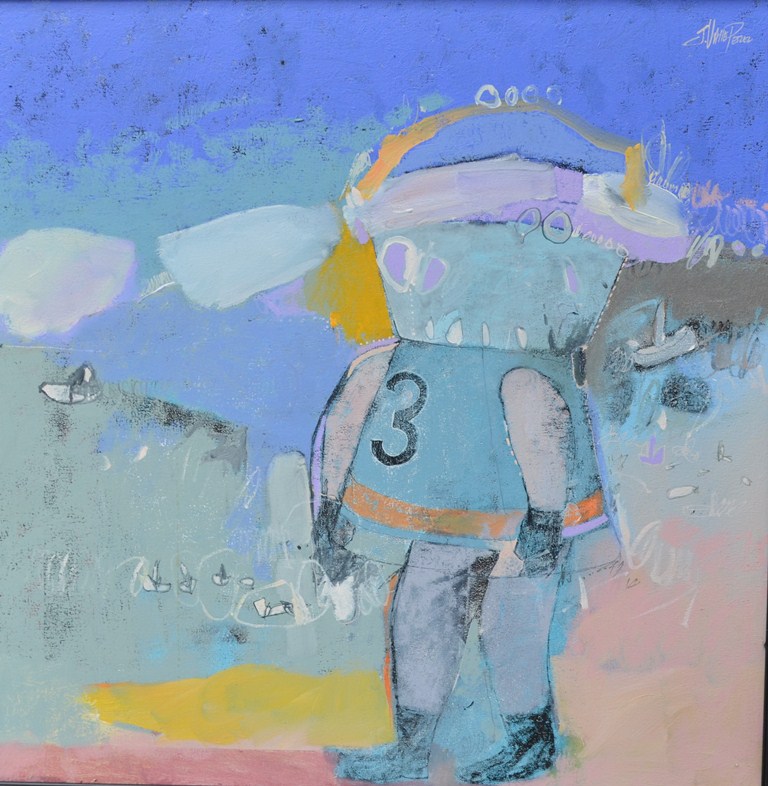 Astronautas, asteroides y otros objetos en la pintura de Javier Pérez Valle
