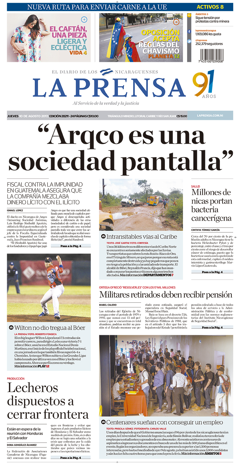 Portada impresa 10-08-2017