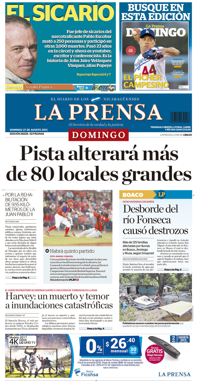 Portada impresa 27-08-2017