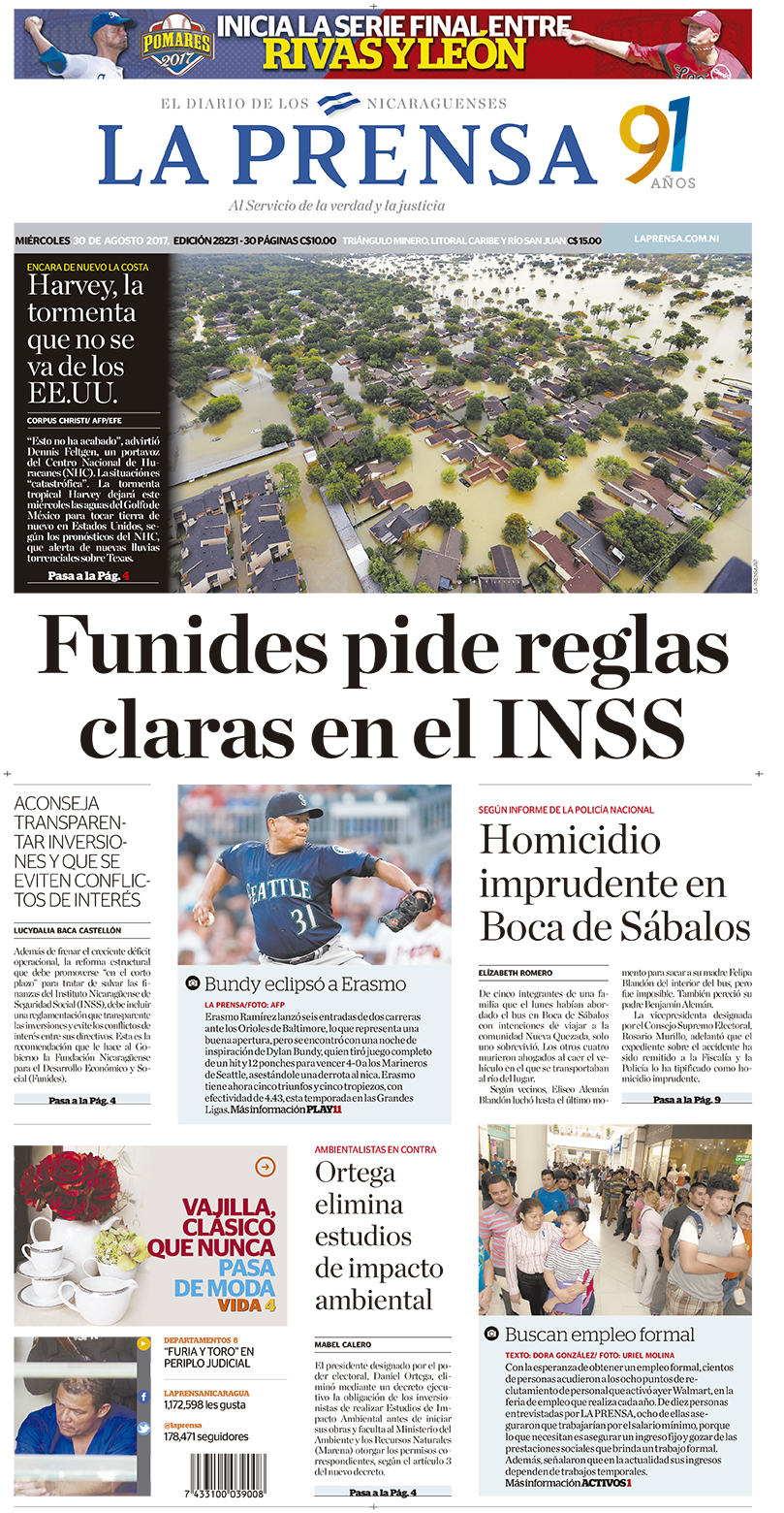 Portada impresa 30-08-2017