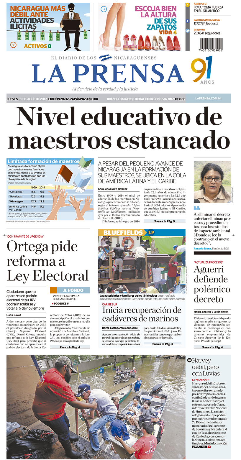 Portada impresa 31-08-2017