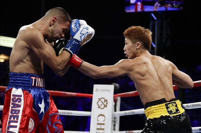 Naoya "Monstruo" Inoue enfrenta a Antonio "Carita" Nieves en la pelea semiestelar de la velada "Superfly". LA PRENSA/AP/Chris Carlson