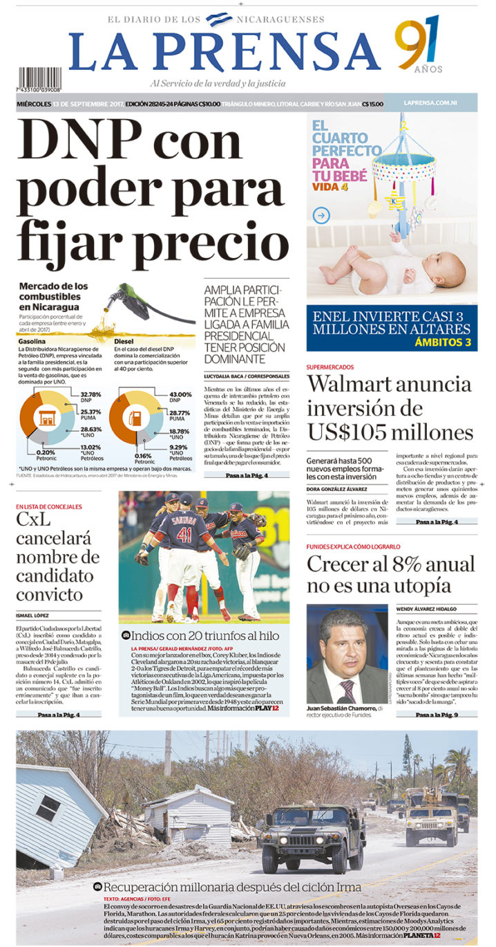Portada impresa 13-09-2017