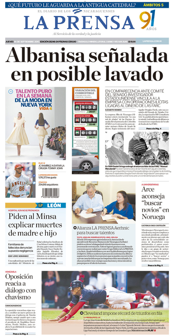 Portada impresa 14-09-2017