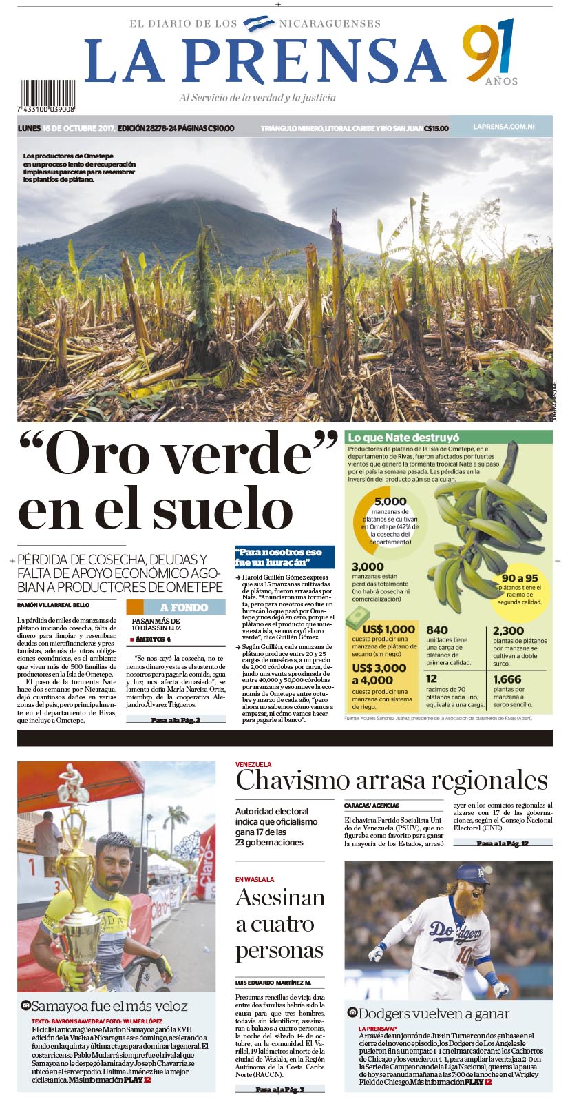 Portada impresa 16-10-2017
