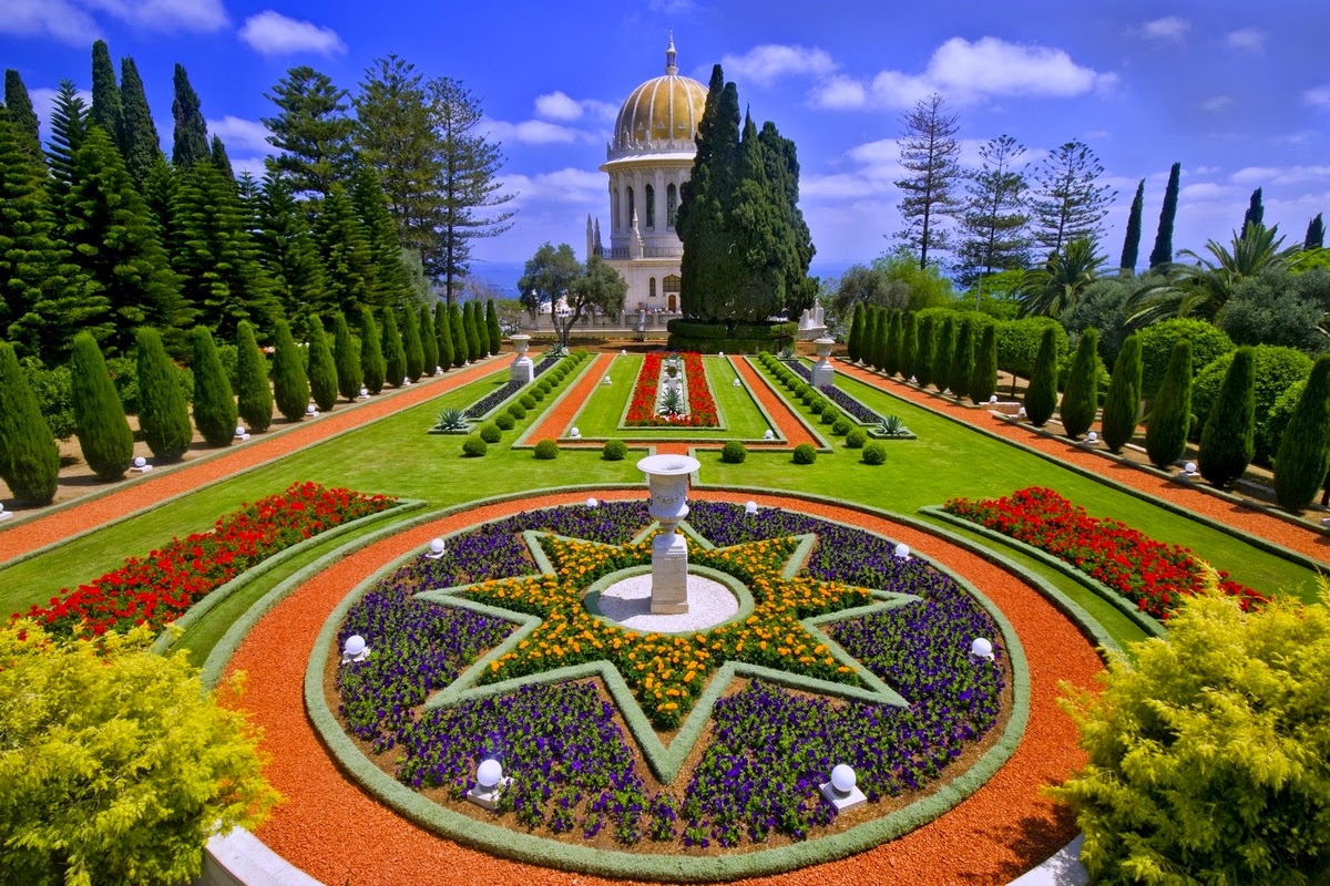 Sede Mundial de la religión Bahaí en Haifa, Israel. TOMADA DE INTERNET