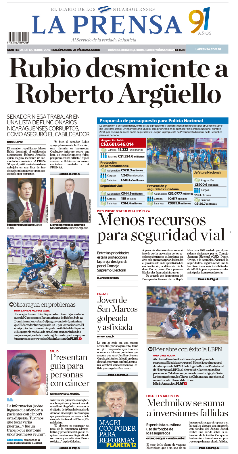 Portada impresa 24-10-2017