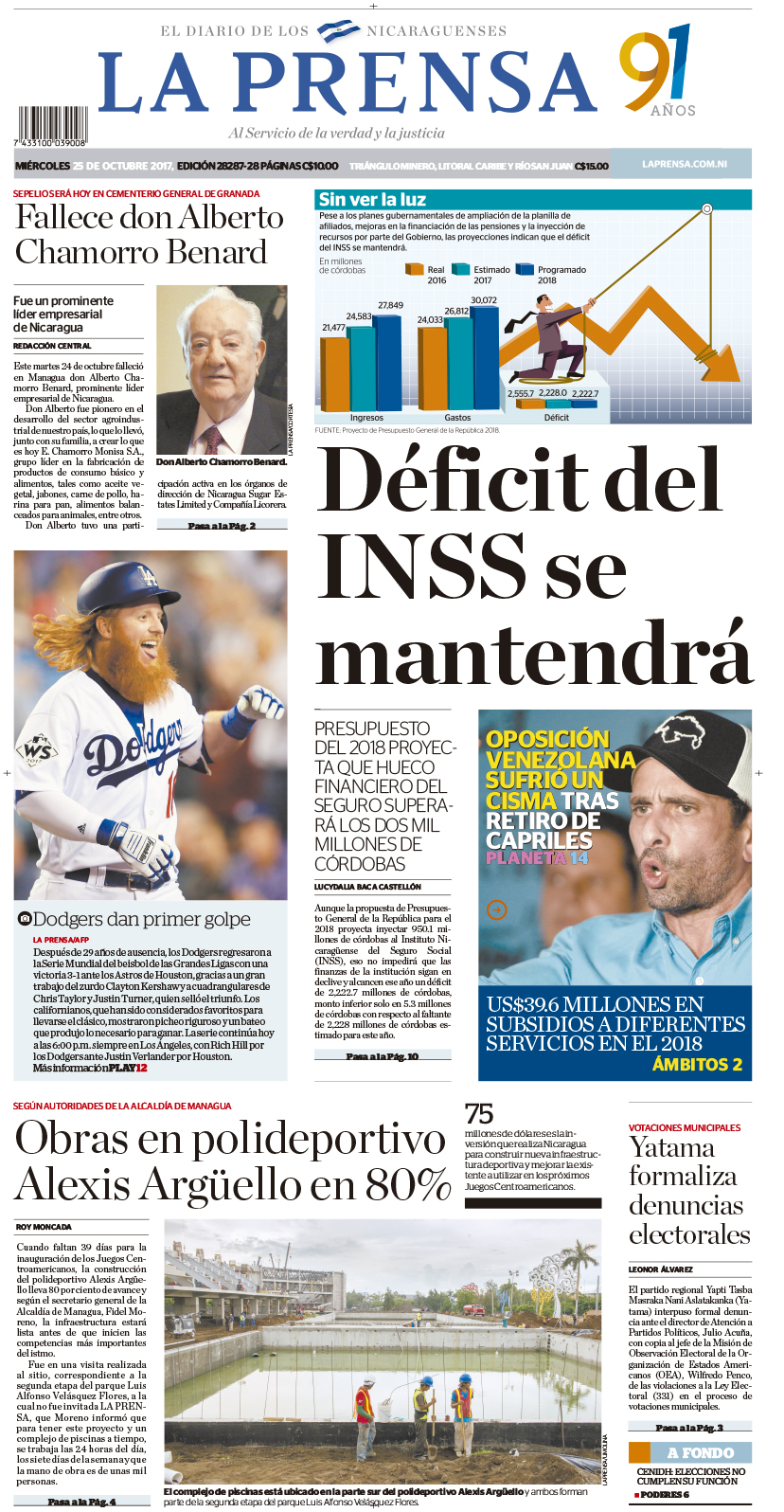 Portada impresa 25-10-2017
