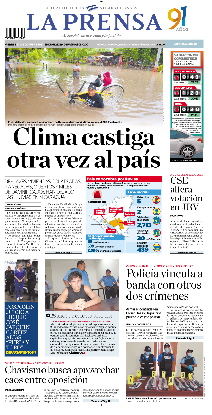 Portada impresa 27-10-2017