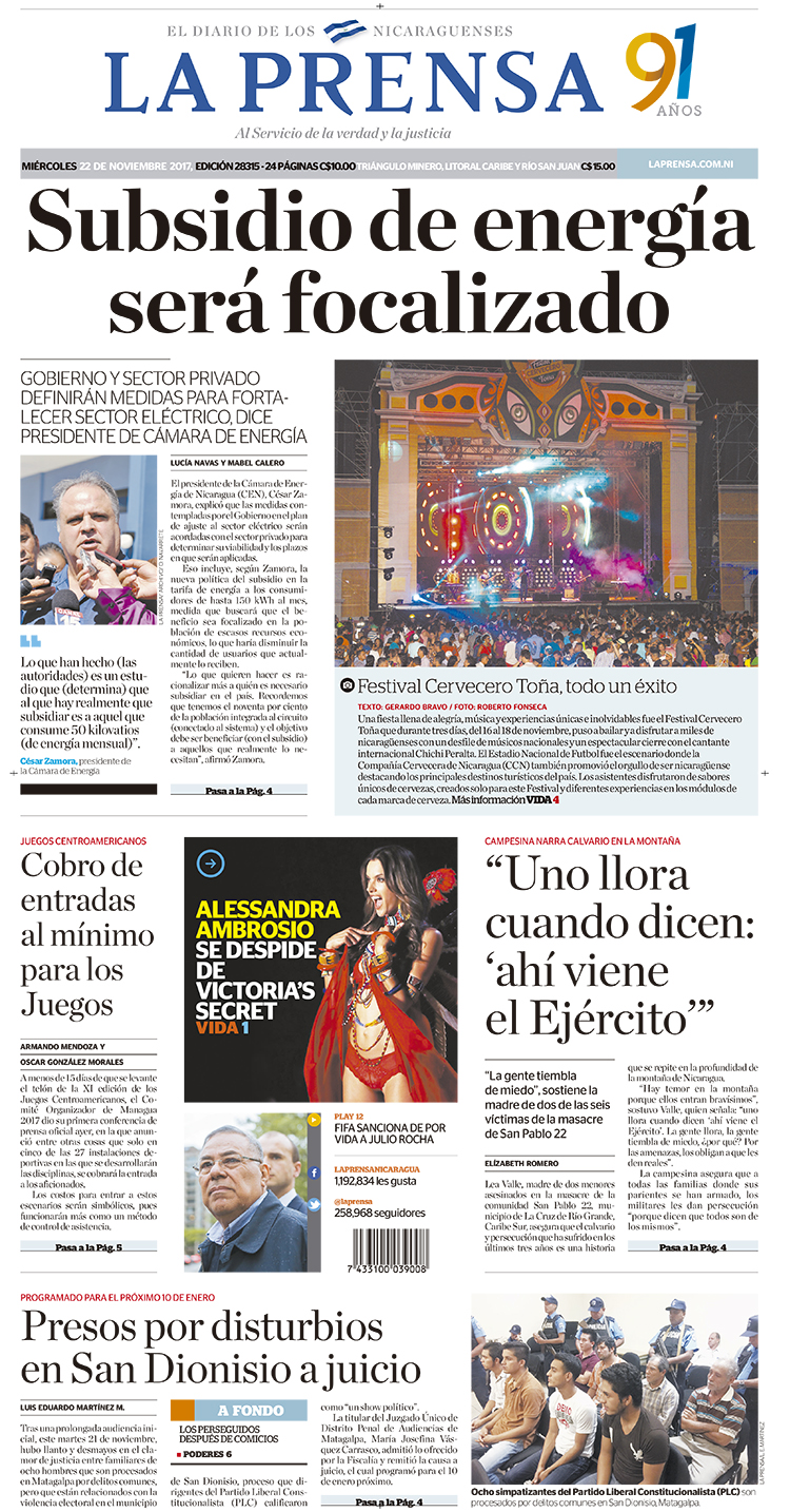 Portada impresa 22-11-2017