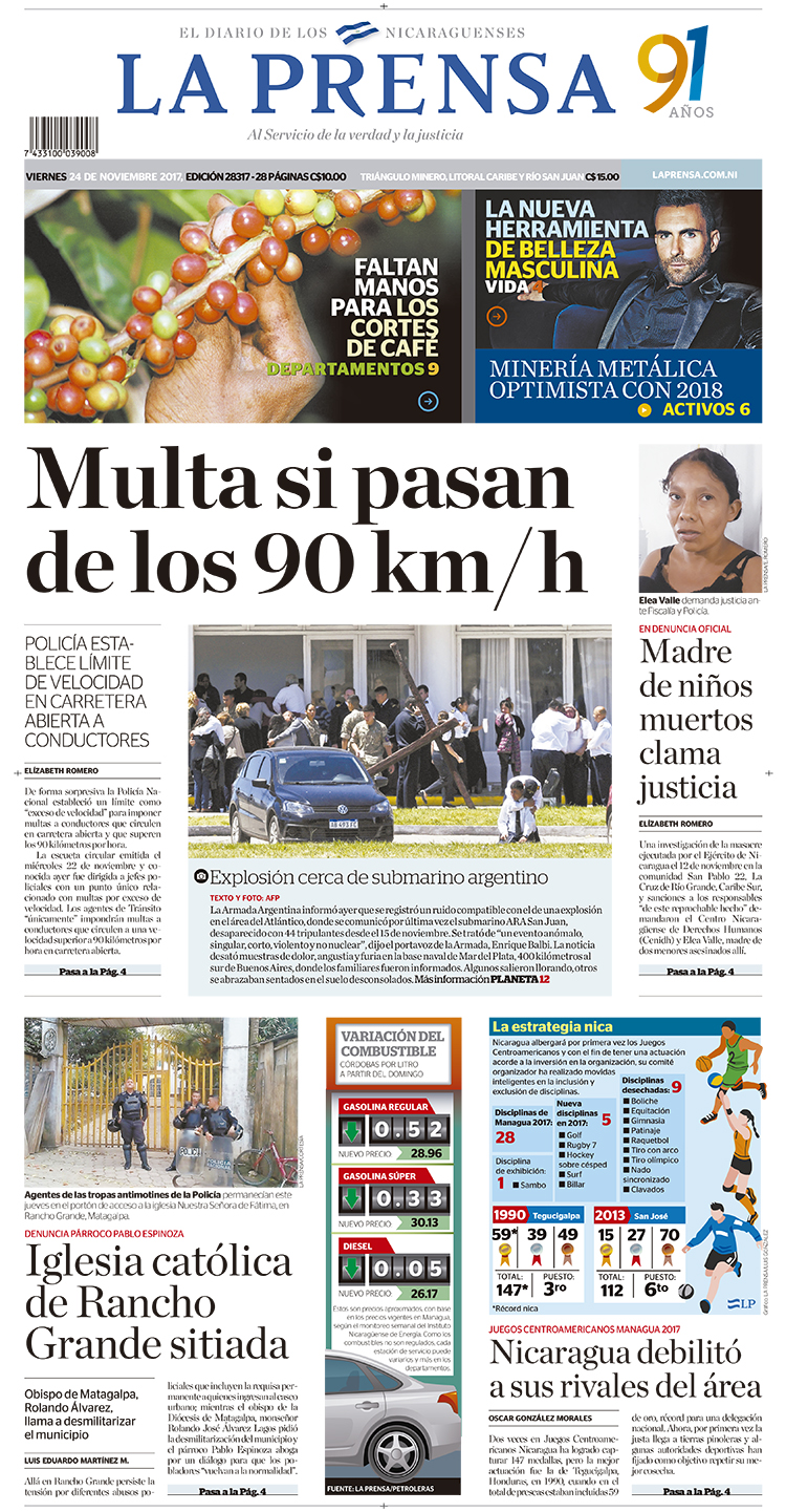 Portada impresa 24-11-2017