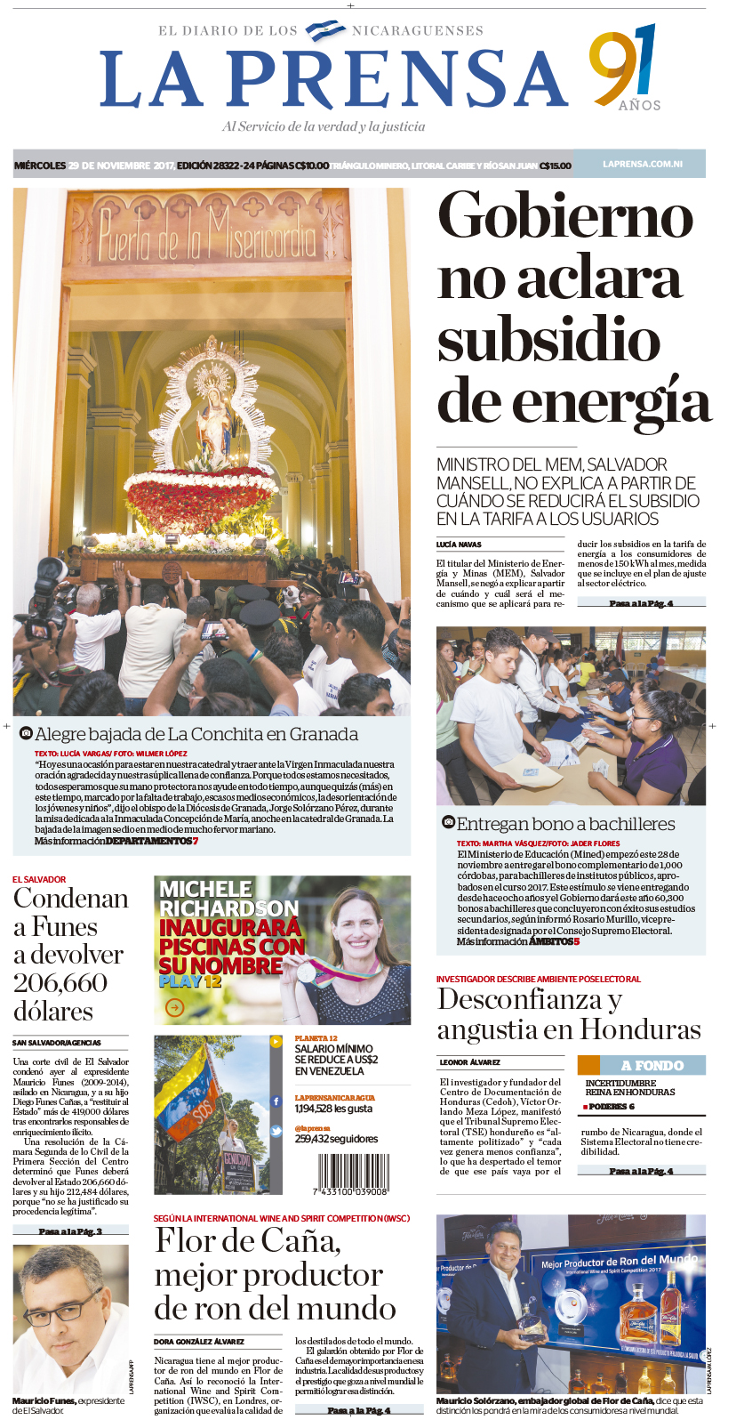 Portada impresa  29-11-2017