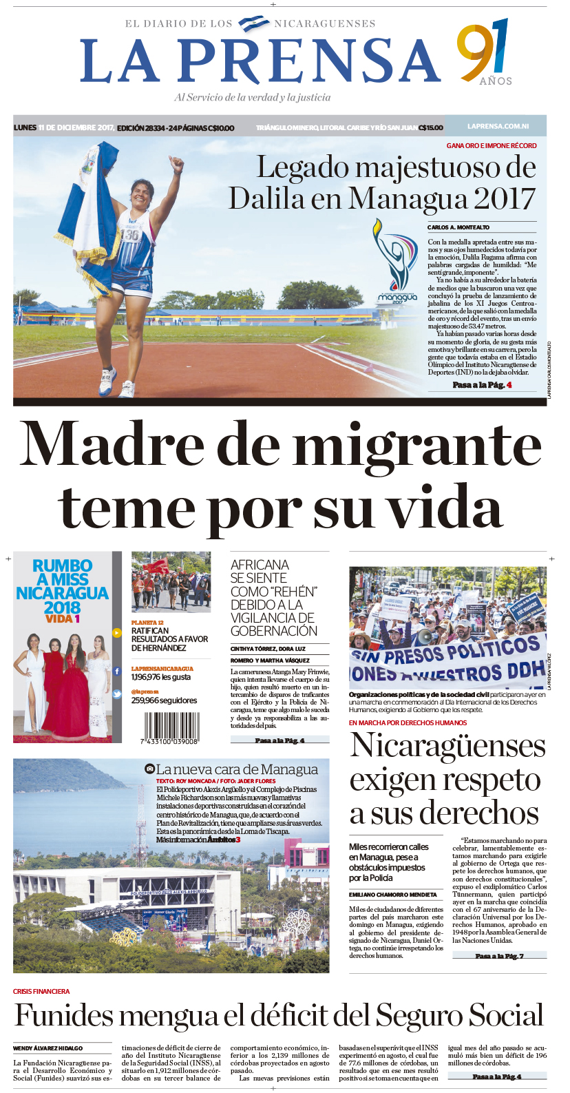 Portada impresa 11-12-2017