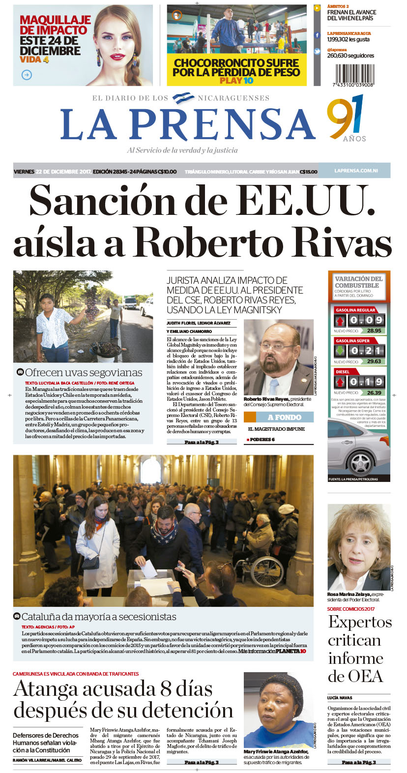 Portada impresa 22-12-2017