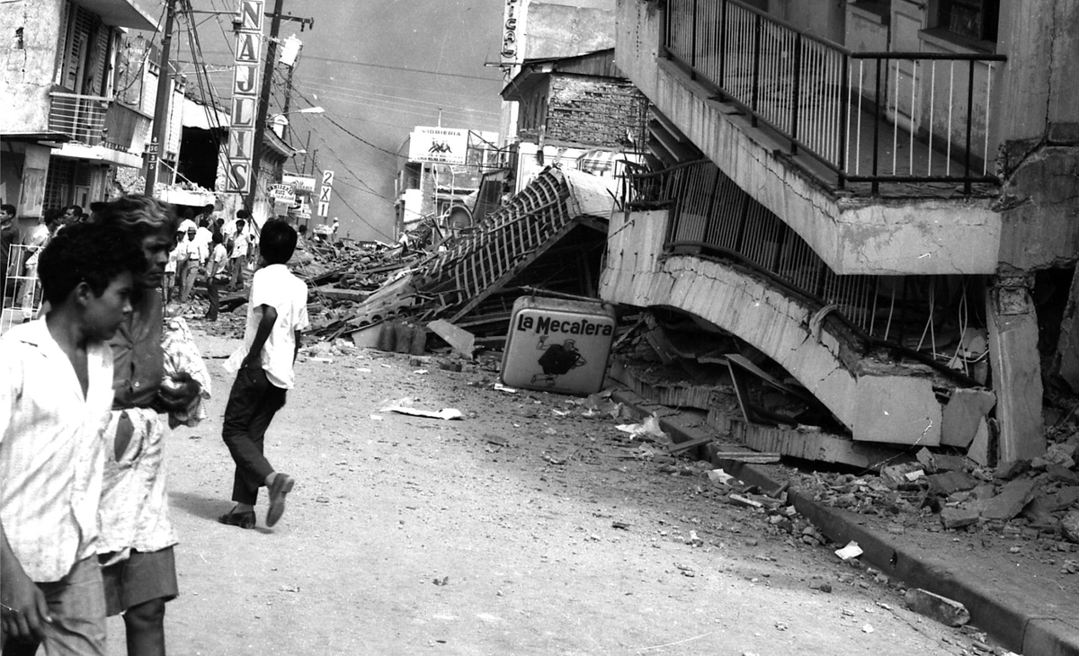 Fotografía tomada a las 6:00 de la mañana del sábado 23 de diciembre de 1972 por Nicolás López Maltez. LA PRENSA / Cortesía: Nicolás López Maltez.
